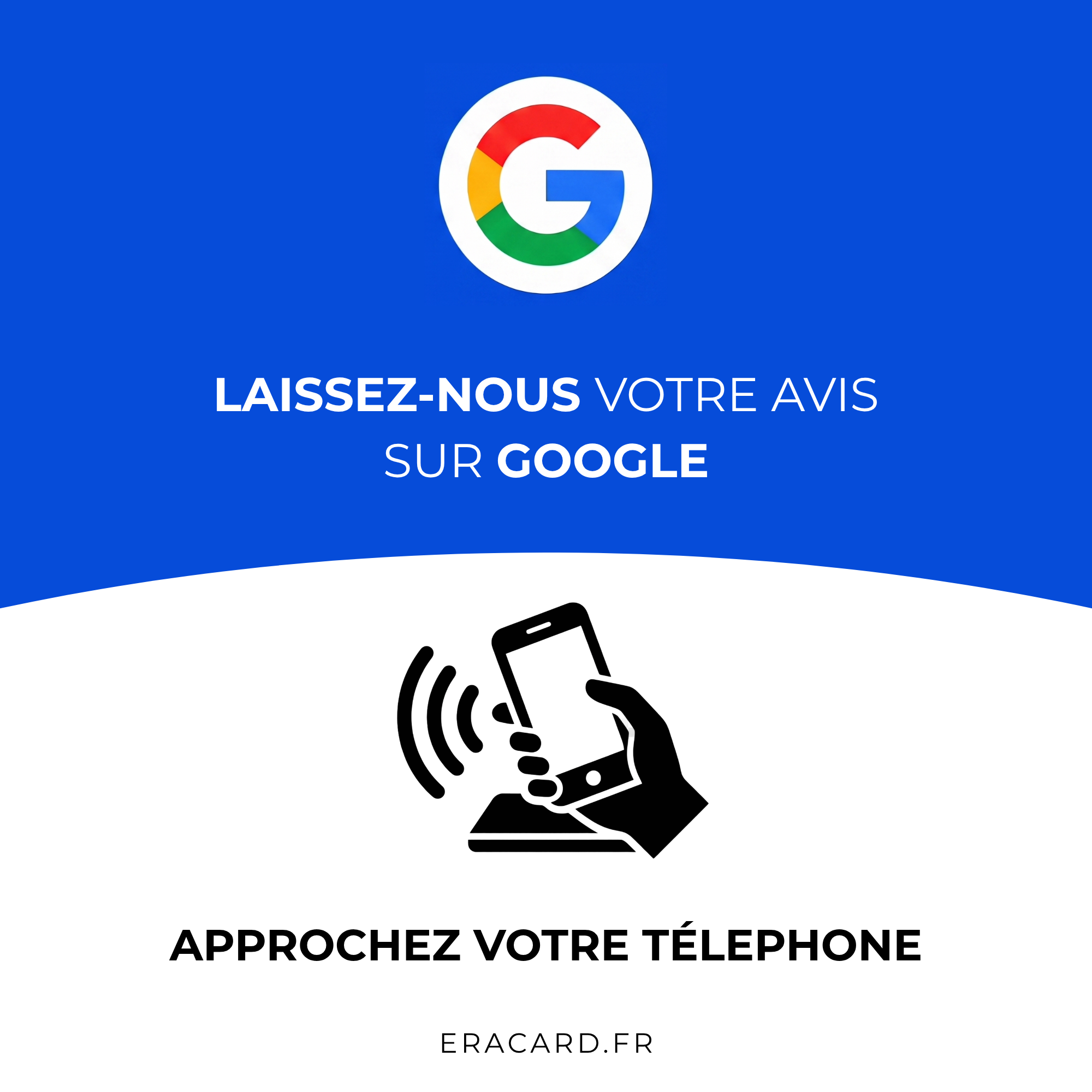 Plaque Avis Google NFC Era Card